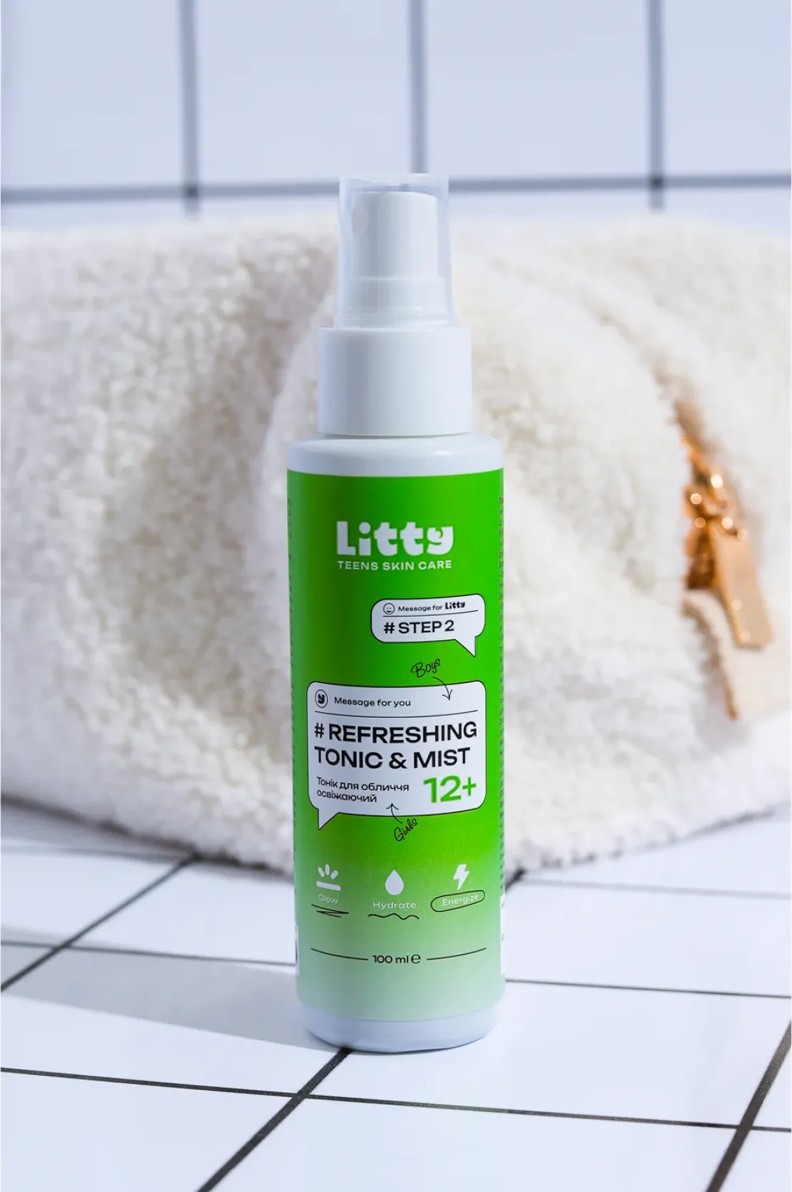 Підлітковий Тонік, міст та спрей для фіксації макіяжу 3в1 Refreshing tonic&mist, 100ml 